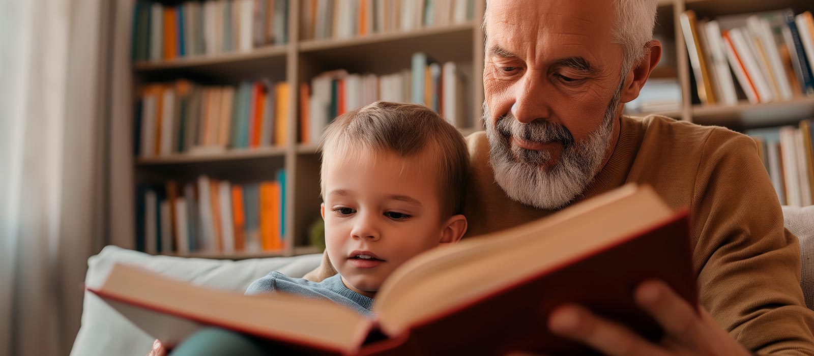 Abuelo con nieto